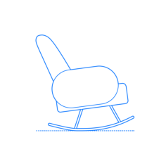 Furniture Rocking Chair Compass Rocking Chair Vinyl Svg File, Free Vectors File